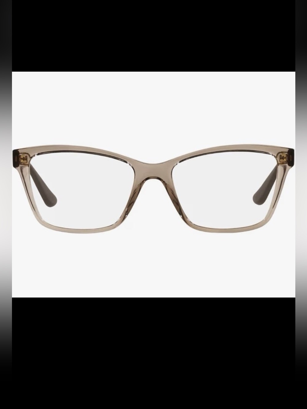 Vogue Women’s Transparent Taupe Rectangle Glasses